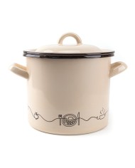 Hrniec smalt + pokr. 23cm/8L dekor Linea