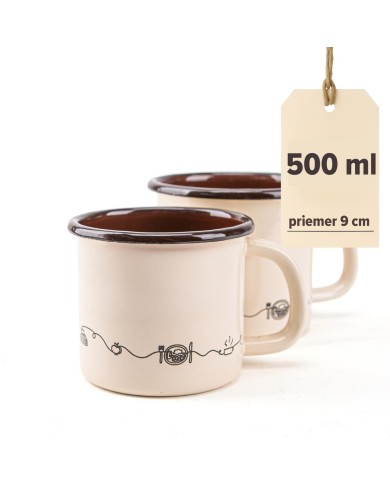 Hrnček 9cm/0,5L dekor Linea