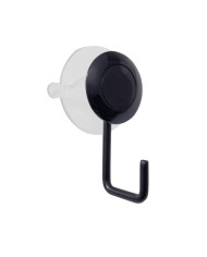 Vešiak 1háčik kúpeľňový čierny, uchytenie prísavkou