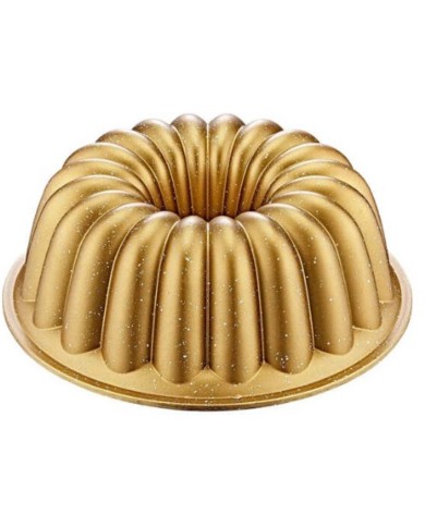 Forma na bábovku 25cm liaty hlinik zlatá