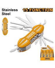 Nôž zatvárací vreckový multif. INGCO 15 funkcii