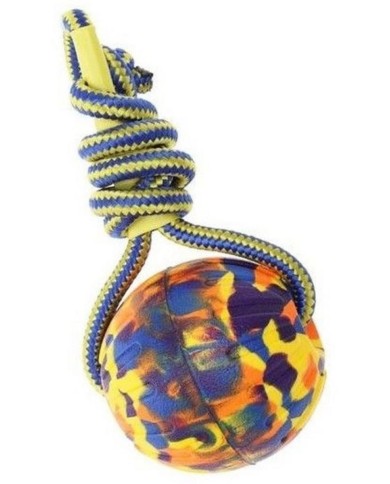 Hračka pre psa loptička s lanom 18x7 cm