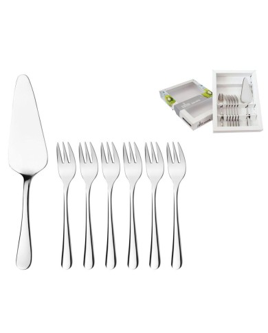 Lopatka na tortu + vidlička múčnik SADA 7diel HOTEL KLC