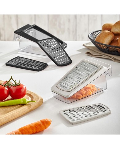 Strúhadlo s plastovým zásobníkom 21x10x9cm, 2 typy strúhadiel