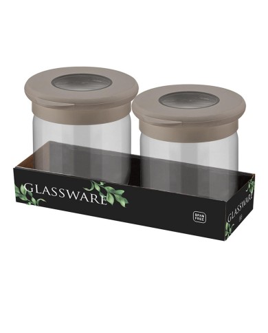 Dóza na potraviny 425ml 2ks, sklo s vekom