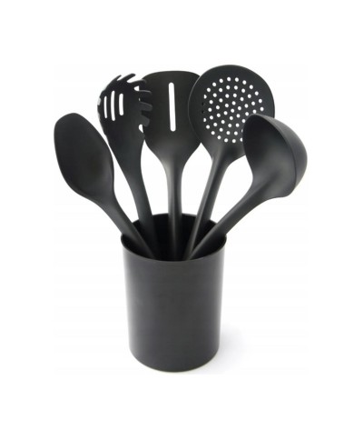 Náradie kuchynské 5ks + podstavec UH čierna
