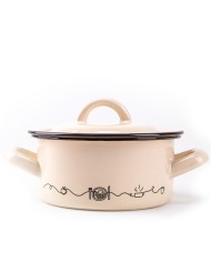 Kastról smalt + pokr. 26cm/6,0L dekor Linea