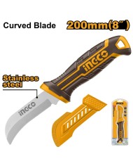 Nôž technický na káble 200mm zakrivený, odblankovací INGCO