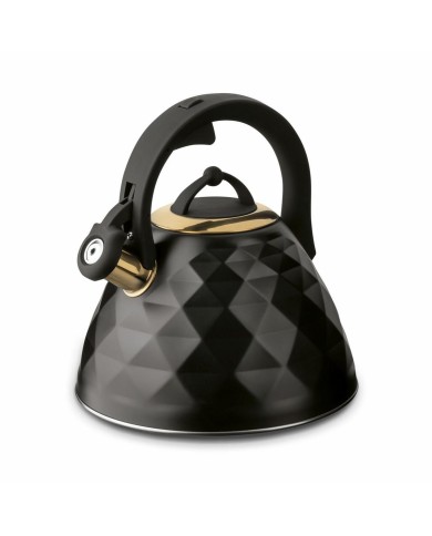 Čajník nerez 3l CRYSTAL čierny matný + zlatá