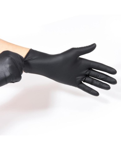 Rukavice jednorazové (Nitril) nepúdrovaná čierna S (100ks)