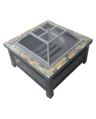 Ohnisko oceľové štvorec s obkladom 76x76cm GARDENKUS