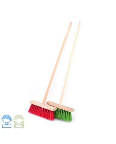 Metla cestárska detská 21cm + násada drevená mix druhov