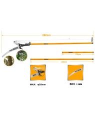 Nožnice záhradné s pílkou + telesk. násada 240cm INGCO industrial KLC