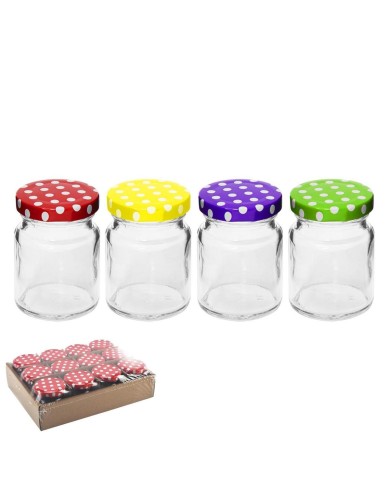 Pohár zavárací TO 48 90ml číre sklo, viečko bodky