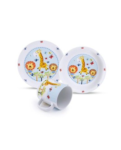 Tanier detský 3-dielna porcelánová sada SAFARI