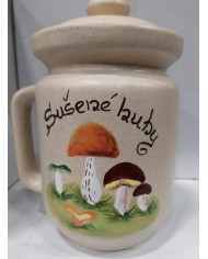 Dóza keramická SUŠENÉ HUBY 1l 852