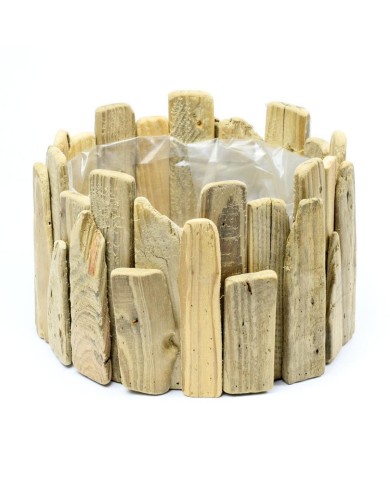 Obal na kvetináč okrúhly 24,5x24,5x16,5 cm drevo