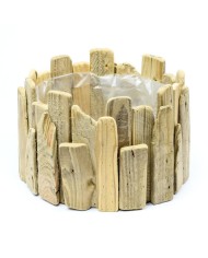 Obal na kvetináč okrúhly 24,5x24,5x16,5 cm drevo