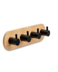 Vešiak 4 háčik bambus / kov