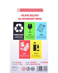 Samolepka na koše na separovaný odpad 5ks