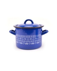 Hrniec smalt + pokr. 16cm/2,5L dekor Čičmany KLC