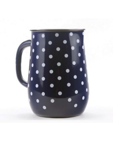 Džbán smalt 2,5L modrý, biele bodky KLC