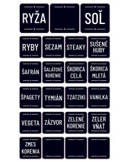 Samolepka na koreničky čierne, 92ks etikiet KLC