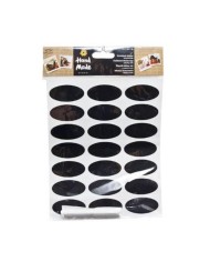 Samolepka na koreničky/zaváraniny bez názvu, 42 ks, s kriedou