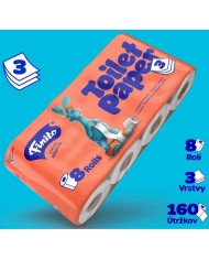 Papier toaletný FINITO 18m,3-vrst. 8ks KLC