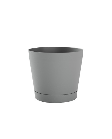 Kvetináč s miskou UH o190 mm ORIONE sivý výška 180 mm