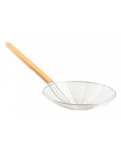 Cedník/naberačka na knedlíčky priemer 28cm, kovová s drevenou rúčkou KLC