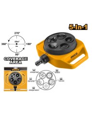 Zavlažovač stacionárny 5-funkčný plastový INGCO