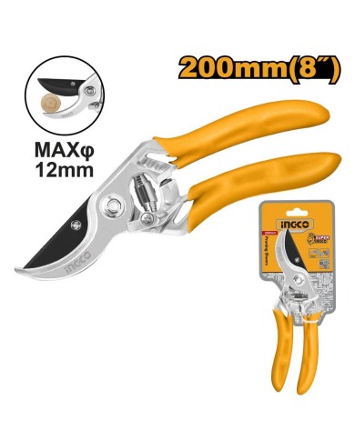 Nožnice záhradné ALU ručné 200mm ergonomické Industrial INGCO