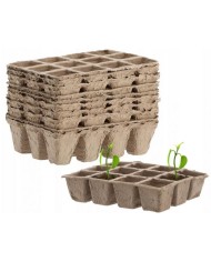 Kvetináč rašelinový SADBOVAČ na 12 rastlín sada 6ks 21x17x4,5 cm