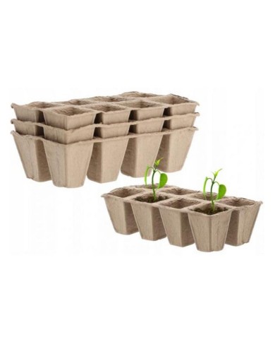 Kvetináč rašelinový SADBOVAČ na 8 rastlín sada 3ks 24,5x12,5x6cm