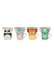 Miska 600ml a hrnček detský 360ml, sada, mix 4 zvieracích motívov KLC