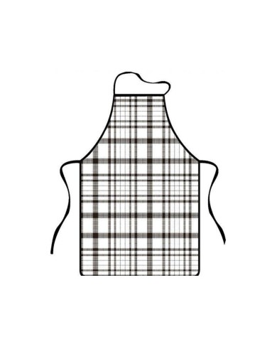 Zástera kuchynská, motív karo čierno biela 50x76cm KLC