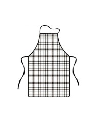 Zástera kuchynská, motív karo čierno biela 50x76cm KLC