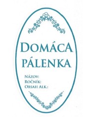Samolepka na fľašu DOMÁCA PÁLENKA 16ks etikiet KLC