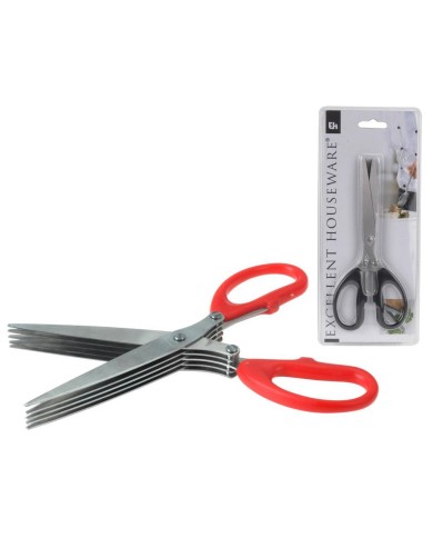 Nožnice na bylinky 5-čepeľové, nerez