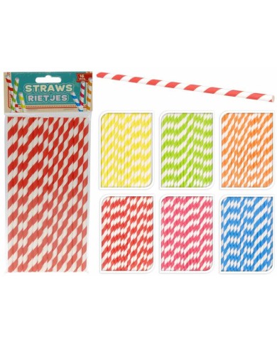 Slamka papierová, sada 16 kusov