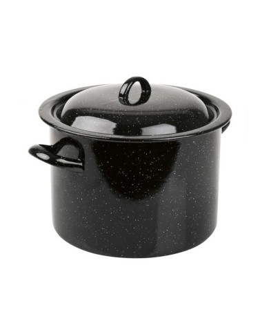 Hrniec smalt+pokr. 45 cm/53L VP čierny prskaný KLC