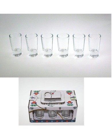 Pohár 25ml štamprlík 6ks číry KLC