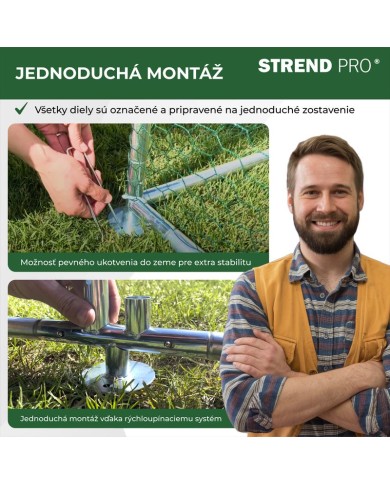 Kurín Strend Pro, pre hydinu, voliéra, klietka, kurnik, so strechou, 3x2x2 m