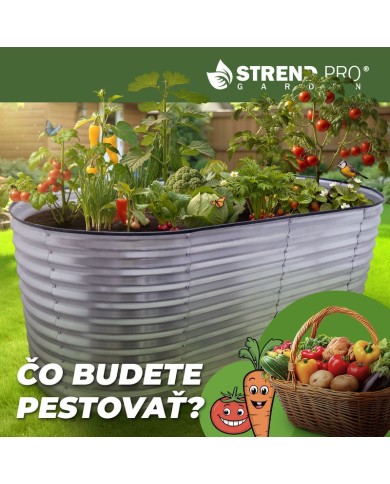 Záhon Strend Pro Garden, vyvýšený, pozinkovaný, 100x200x78 cm
