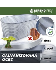 Záhon Strend Pro Garden, vyvýšený, pozinkovaný, 100x200x78 cm