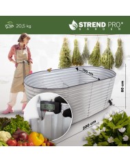 Záhon Strend Pro Garden, vyvýšený, pozinkovaný, 100x200x78 cm