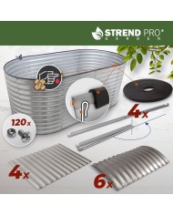 Záhon Strend Pro Garden, vyvýšený, pozinkovaný, 100x200x78 cm