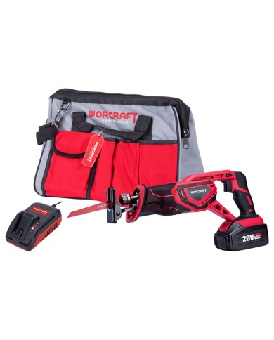 Set Worcraft WSET-09 S20Li ShareSYS, chvostová píla, 1x akumulátor 2.0 Ah, 1x nabíjačka + brašňa