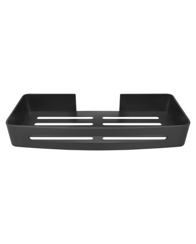 Polička kúpeľňová nástenná 32x4,7x13cm čierna obdĺžnik